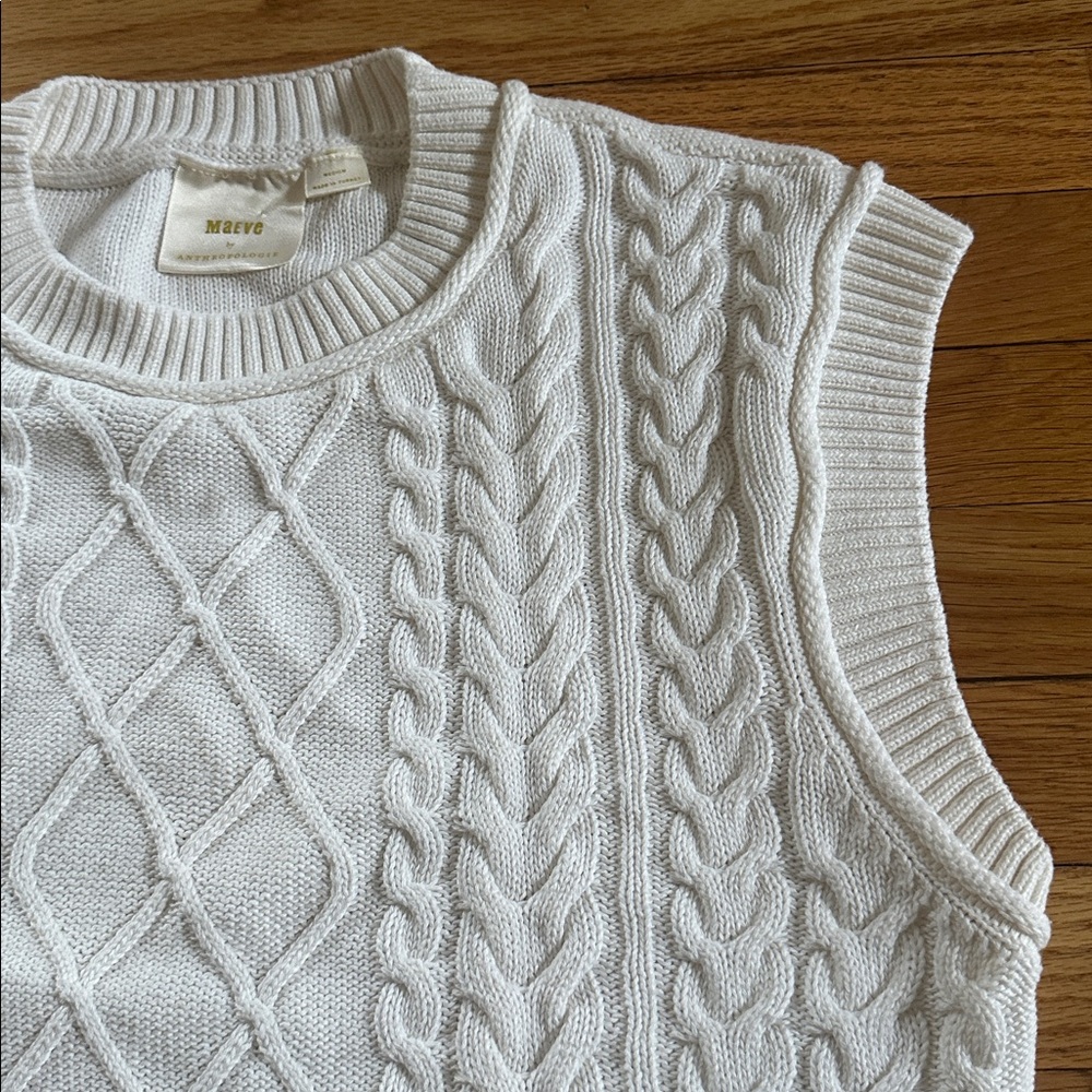 Anthropologie Maeve Cable Knit Vest - Picture 8 of 16